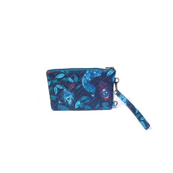 Lug Bag RFID Purse Large Wristlet Peekaboo Phone Wristlet Pouch Peacock - Picture 2 of 5